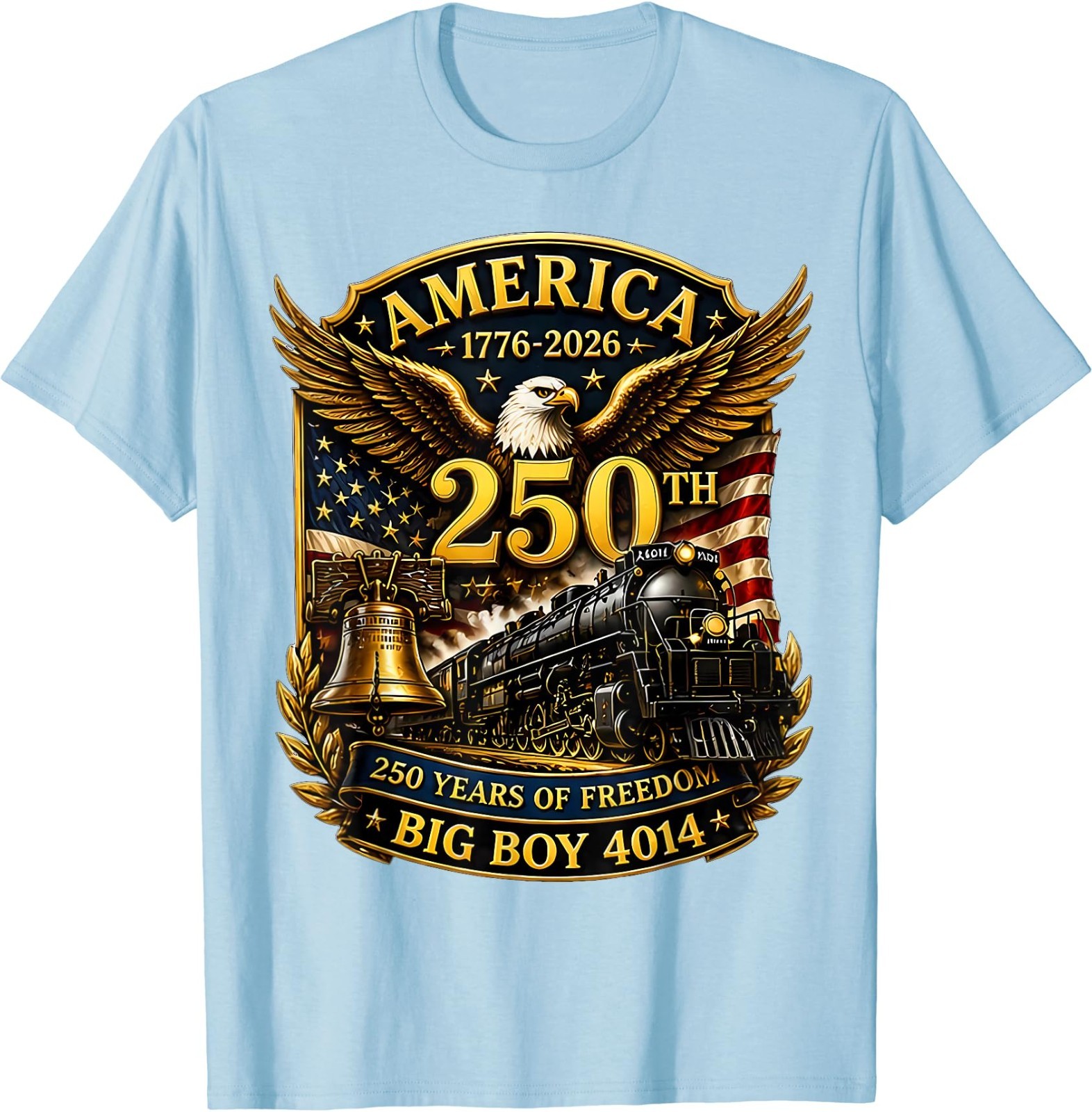 Big Boy 4014 Train USA 250th Anniversary Patriotic American T-Shirt gallery
