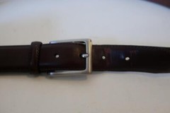 Mens Johnston & Murphy 75-70043 Brown Genuine Leather Belt 38 *