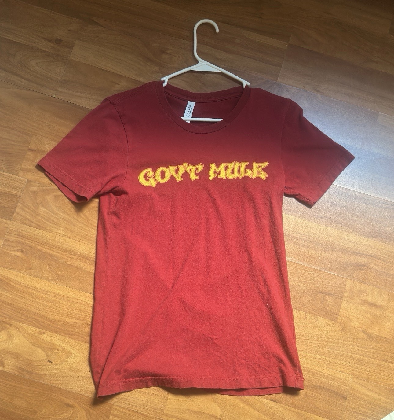 VTG Gov’t Mule “Music For Your Ass” Graphic T-Shirt Maroon Red Size Small Bella