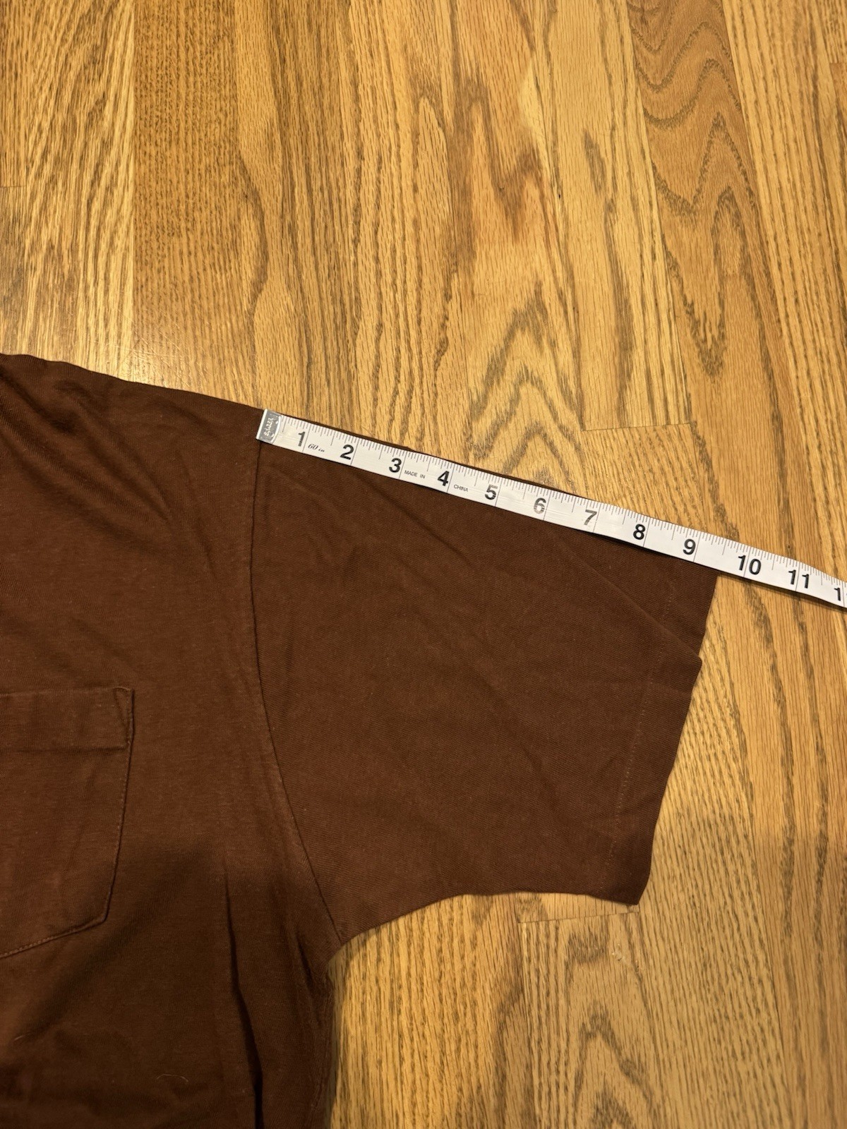 Vintage Jockey Pocket T Shirt Size XL Chocolate Brown Single Stitch USA Vtg gallery