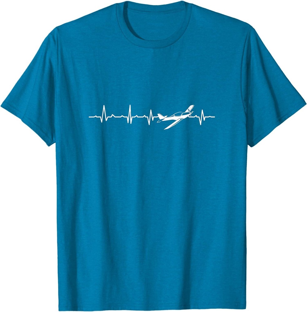 Awesome Pilot Heartbeat Flying Airplane Plane Unisex T-Shirt