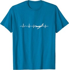Awesome Pilot Heartbeat Flying Airplane Plane Unisex T-Shirt