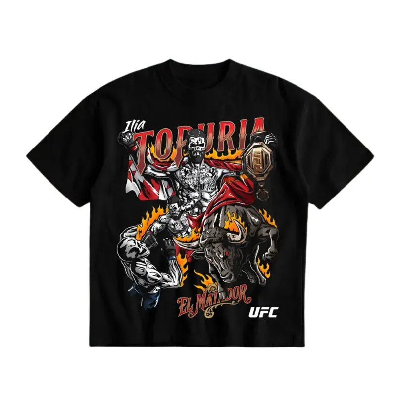 Ilia Topuria MMA Fighter Graphic Tee, 4th of July Fightwear Combat Sports gallery