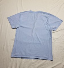 Champion Script Logo T-Shirt Size Large Blue Short Sleeve Graphic
