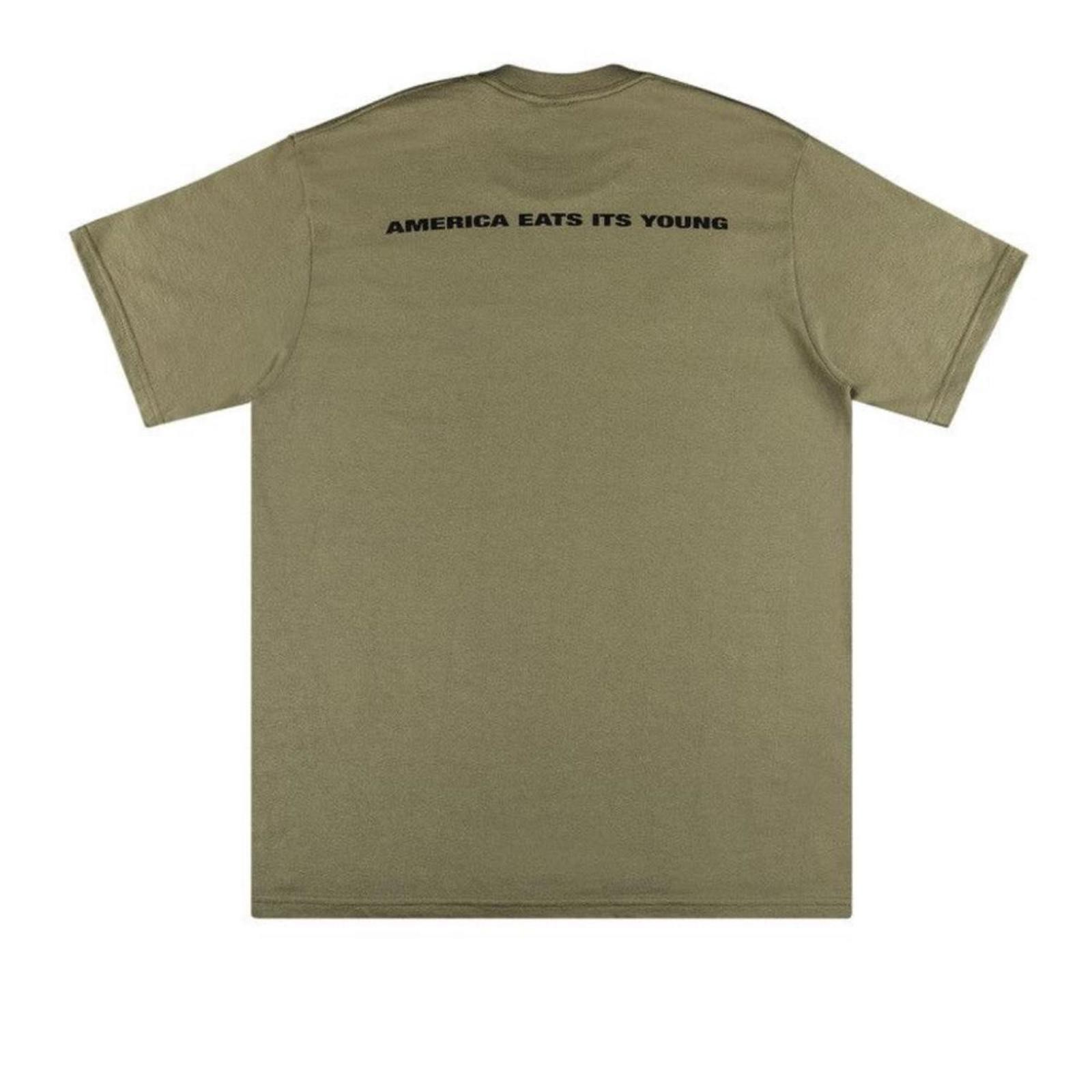 2021 Supreme Congo America Eats Its Young Tee 'Light Olive' gallery
