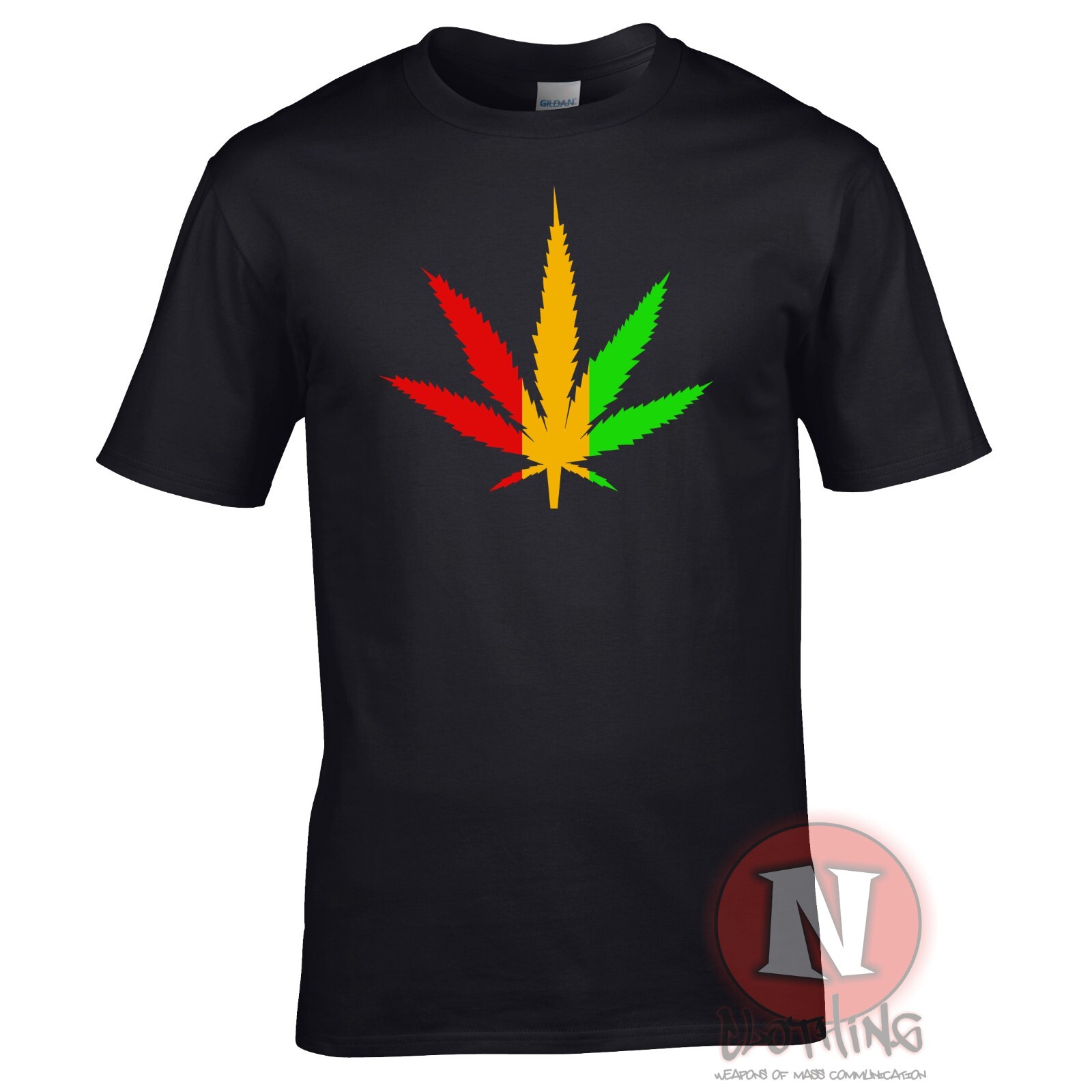 RASTA LEAF smokin Dub reggae weed dancehall dubstep skunk marijuana T-shirt gallery