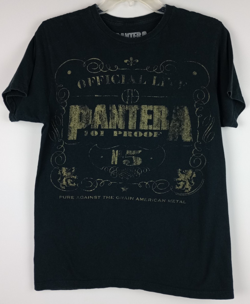 Pantera Mens M Black Official Live 101 Proof 1997 Album Art Graphic Tshirt