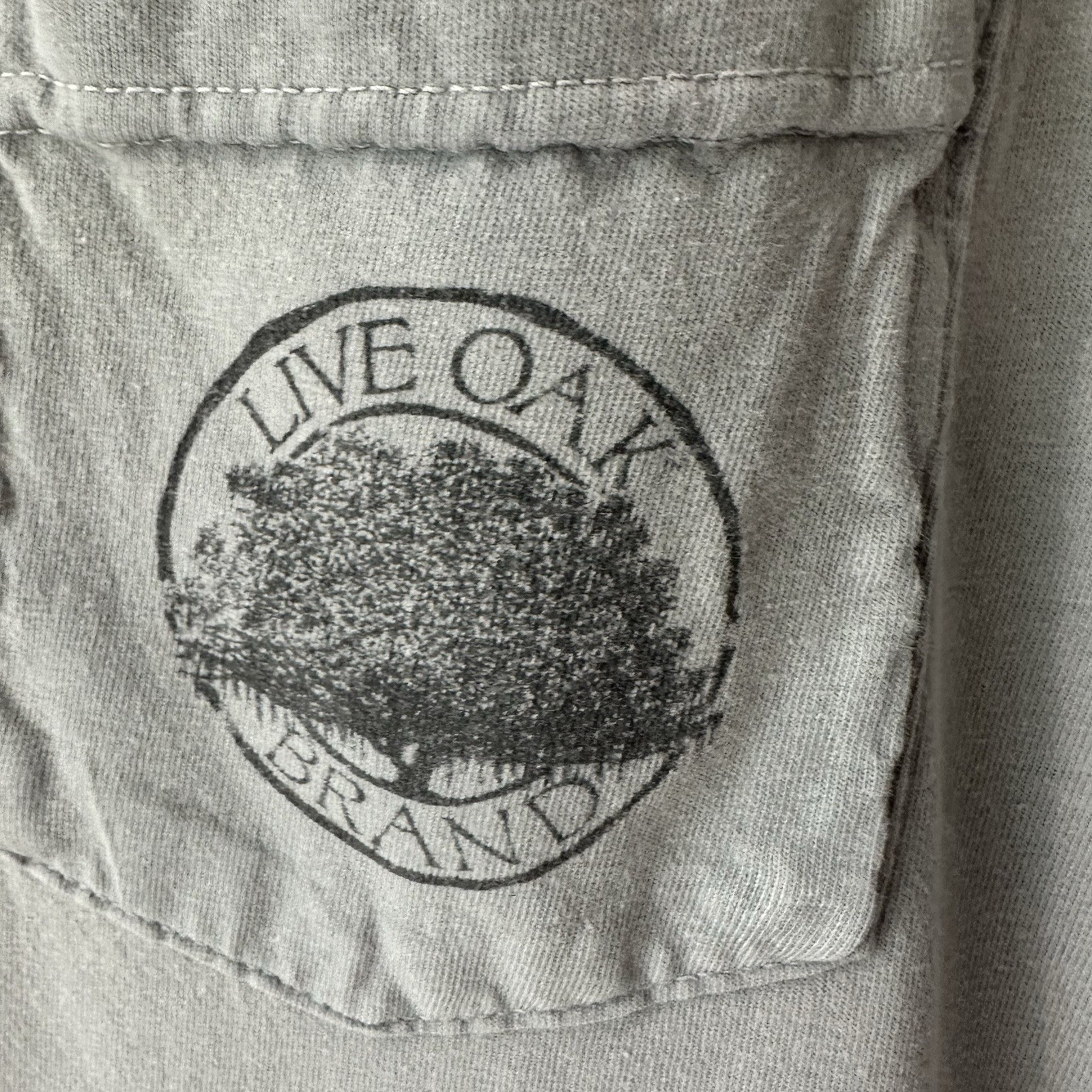 Live Oak Brand Tshirt Custom Colors Size Large Cotton Kentucky Bluegrass Gray gallery