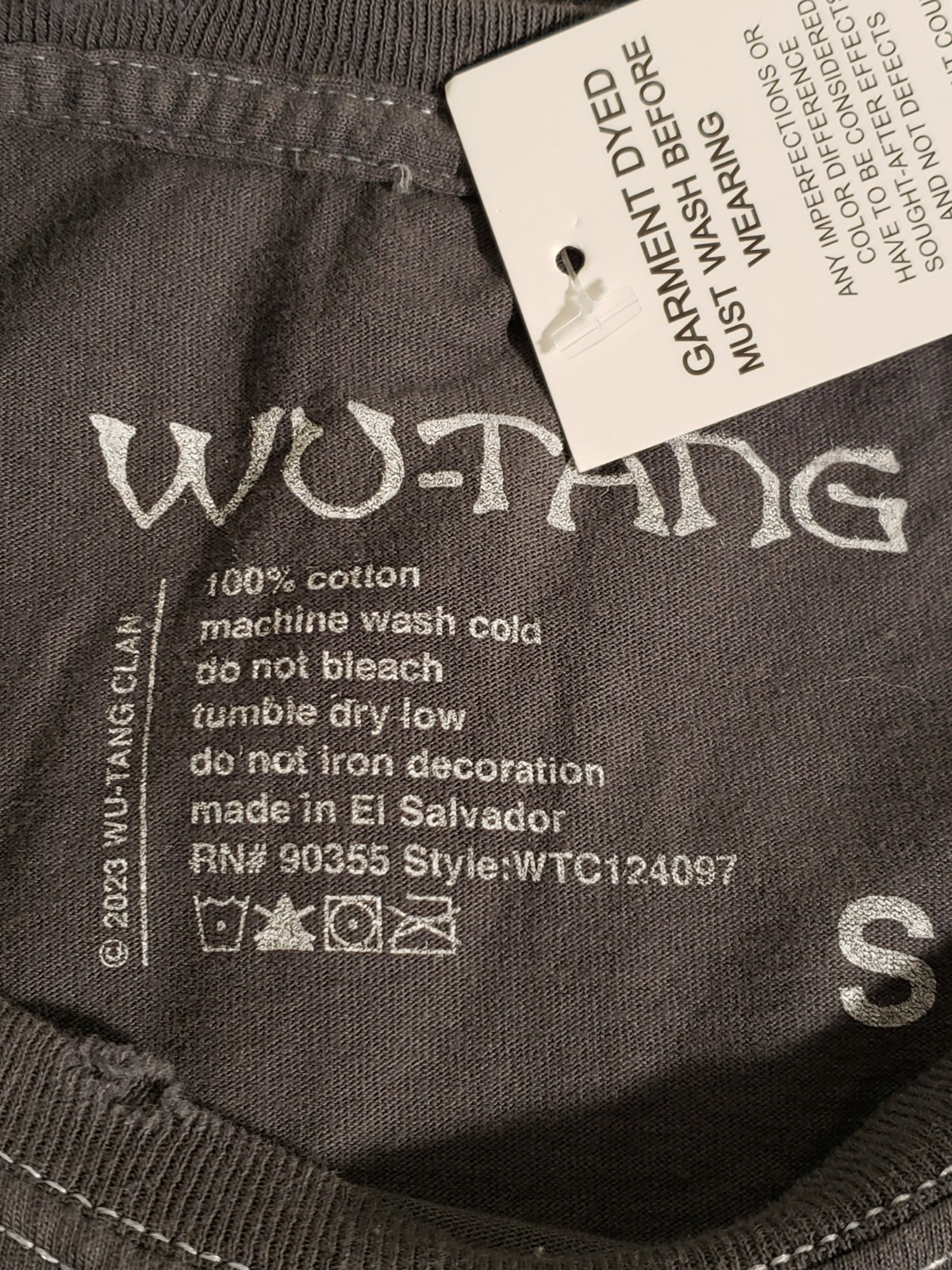 Wu Tang Clan 36 Chambers Shirt Enter The Wu Tang Tee Size Small Distressed Grey gallery