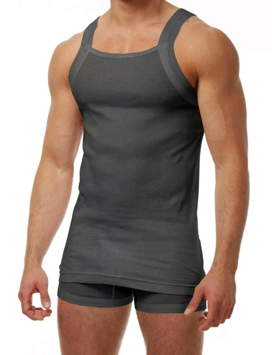 Papi 3-Pack Pure Premium Cotton Modern Square Neck Tank Style,Choose Color-Size gallery