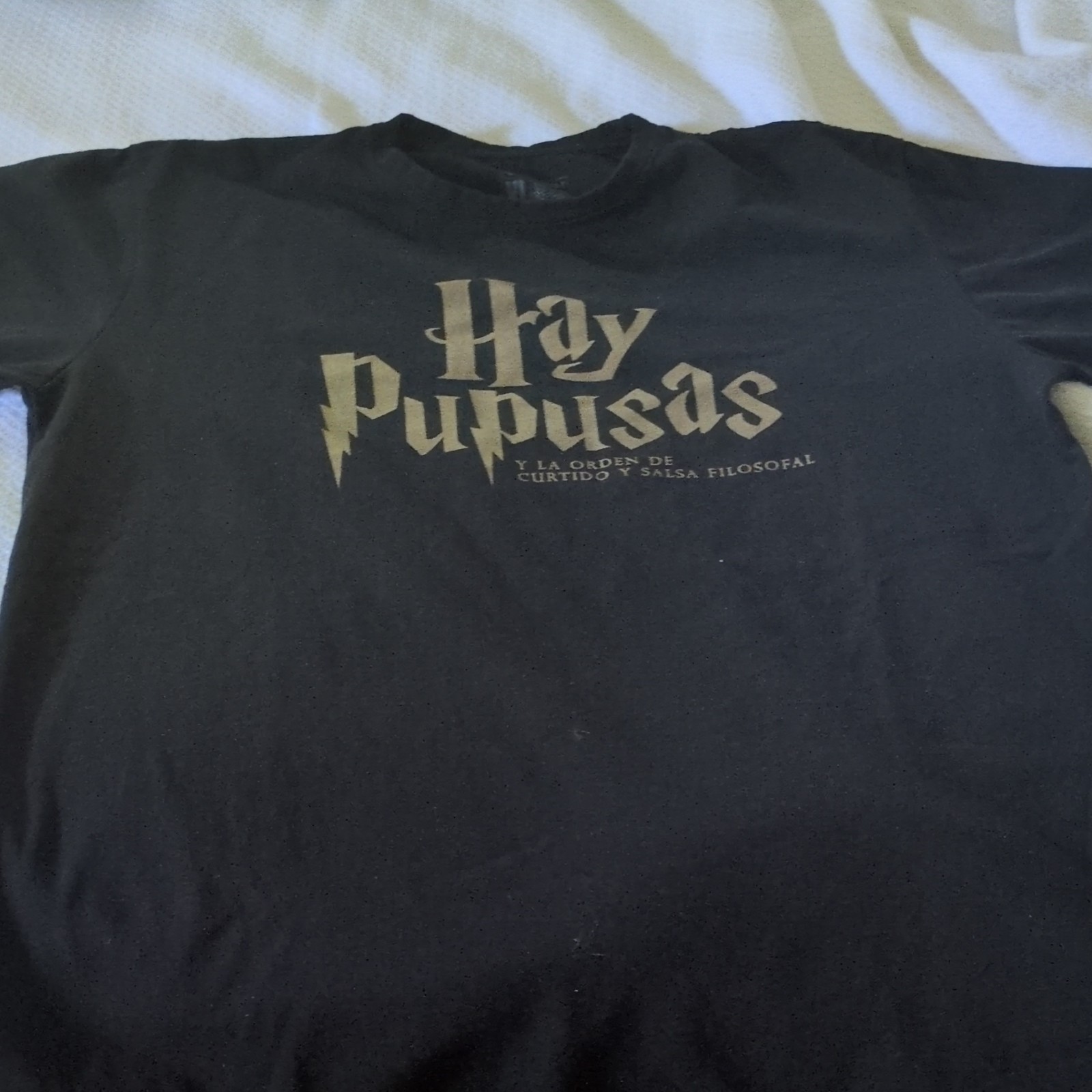 Hay Pupusas Merch Men’s XL Black Graphic Print Short Sleeve T-Shirt El Salvador