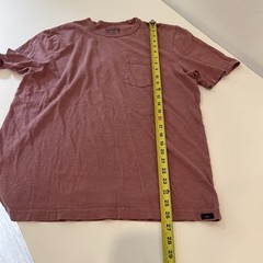 Faherty Men’s Sunwashed Pocket T-Shirt Large Short Sleeve Plum Wine Cotton