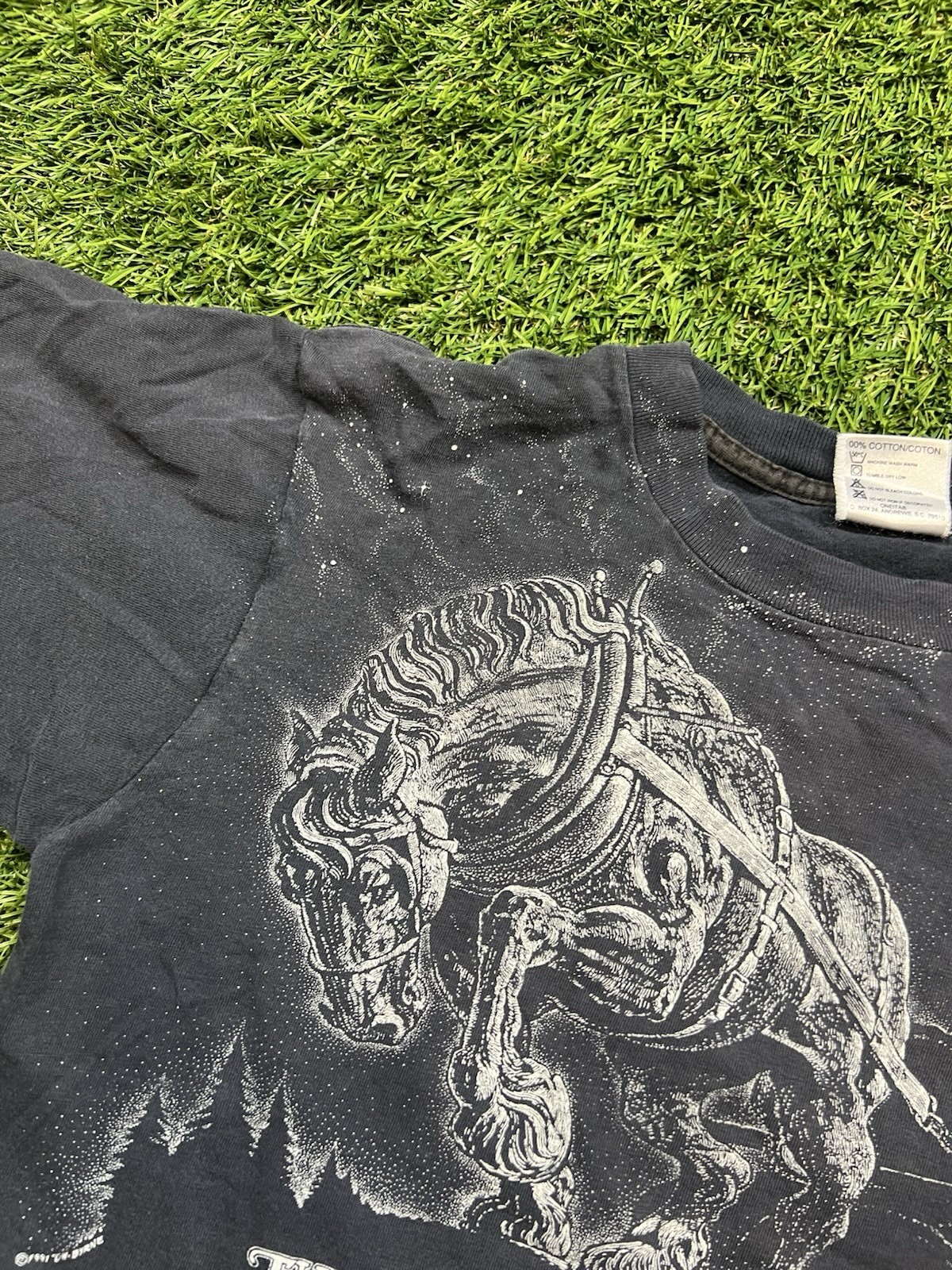 Clydesdale The Gentle Giant T-Shirt Men's M Single Stitch USA Vintage 90s gallery