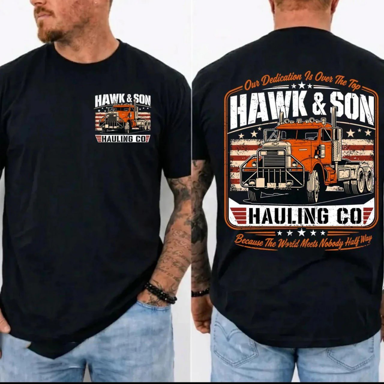 Over The Top Trucker Shirt, Hawk and Son shirt,Vintage Arm Wrestling Movie Shirt gallery