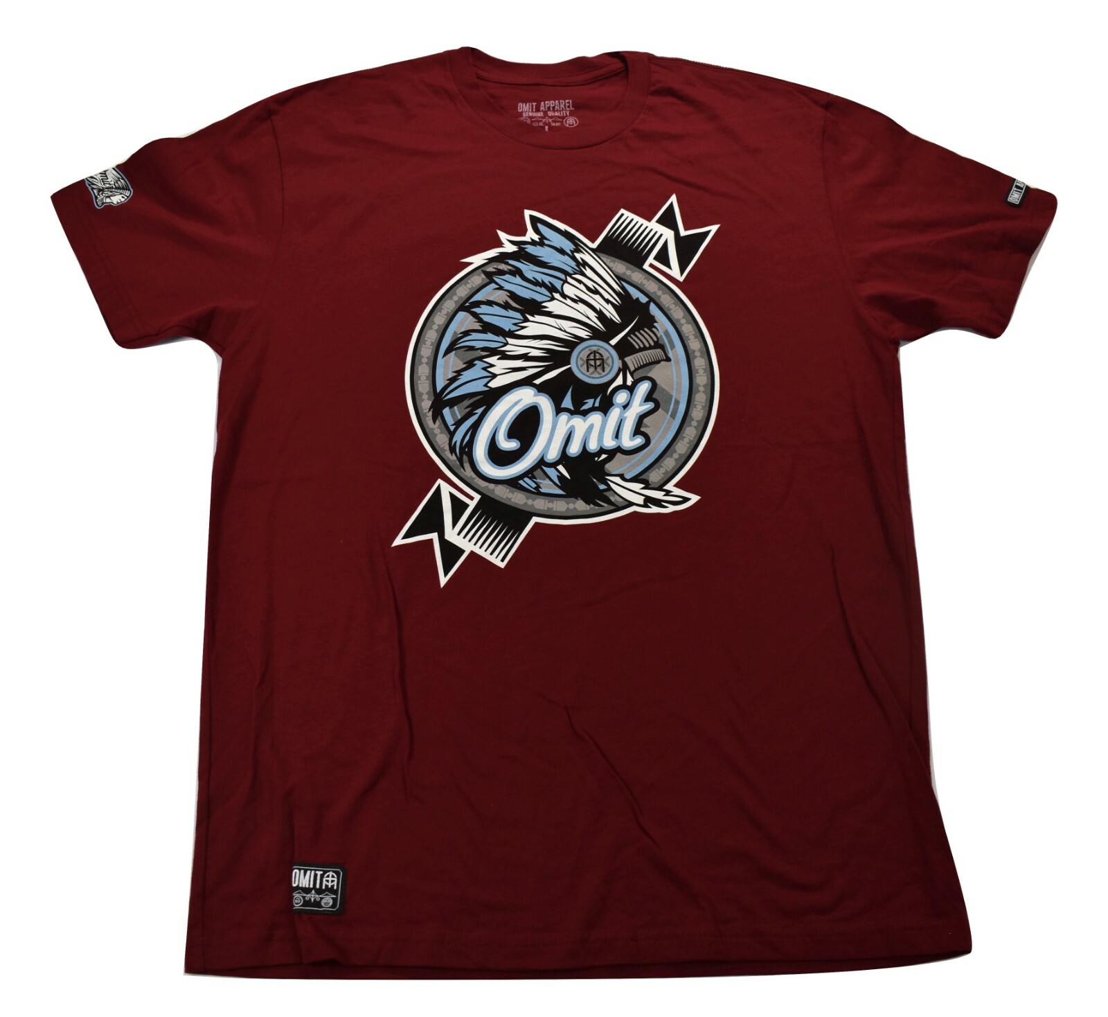 Omit Apparel Mens Streetwear Brand Head Dress Icon Tee Shirt NWT Large