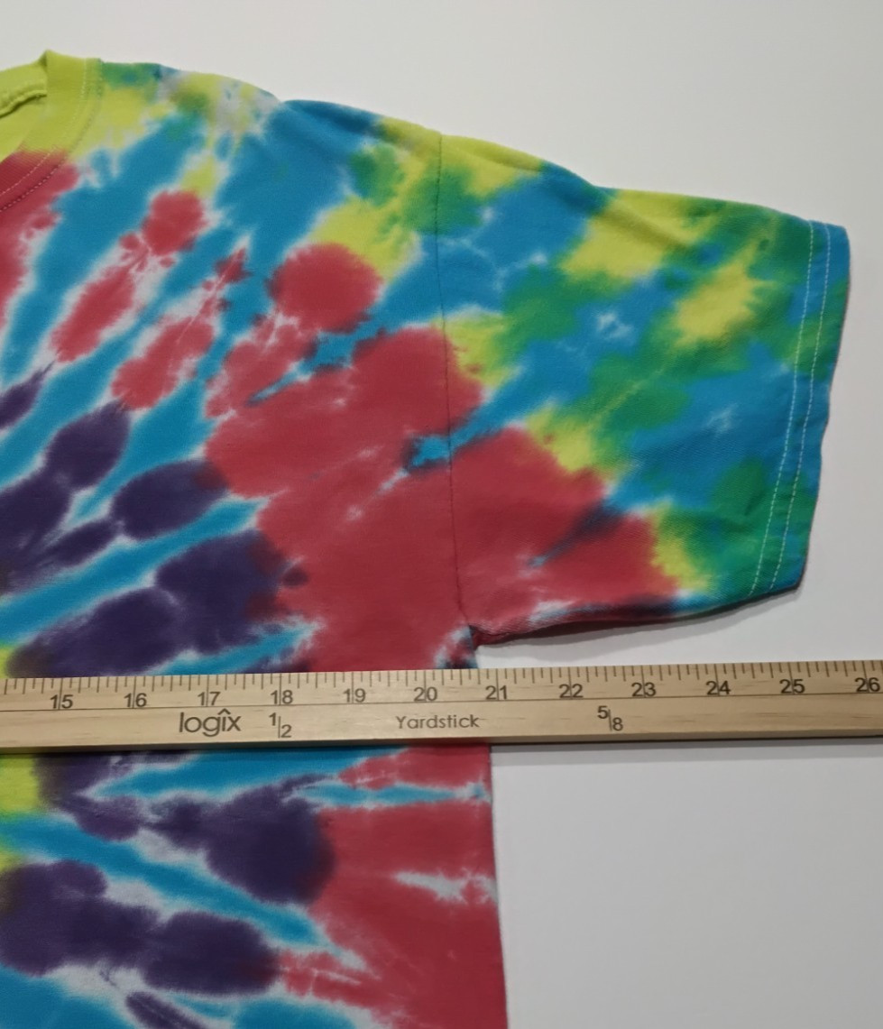 New Tie Dye Men's T-Shirt Red Yellow Adult Large Multicolor Summer Spiral gallery