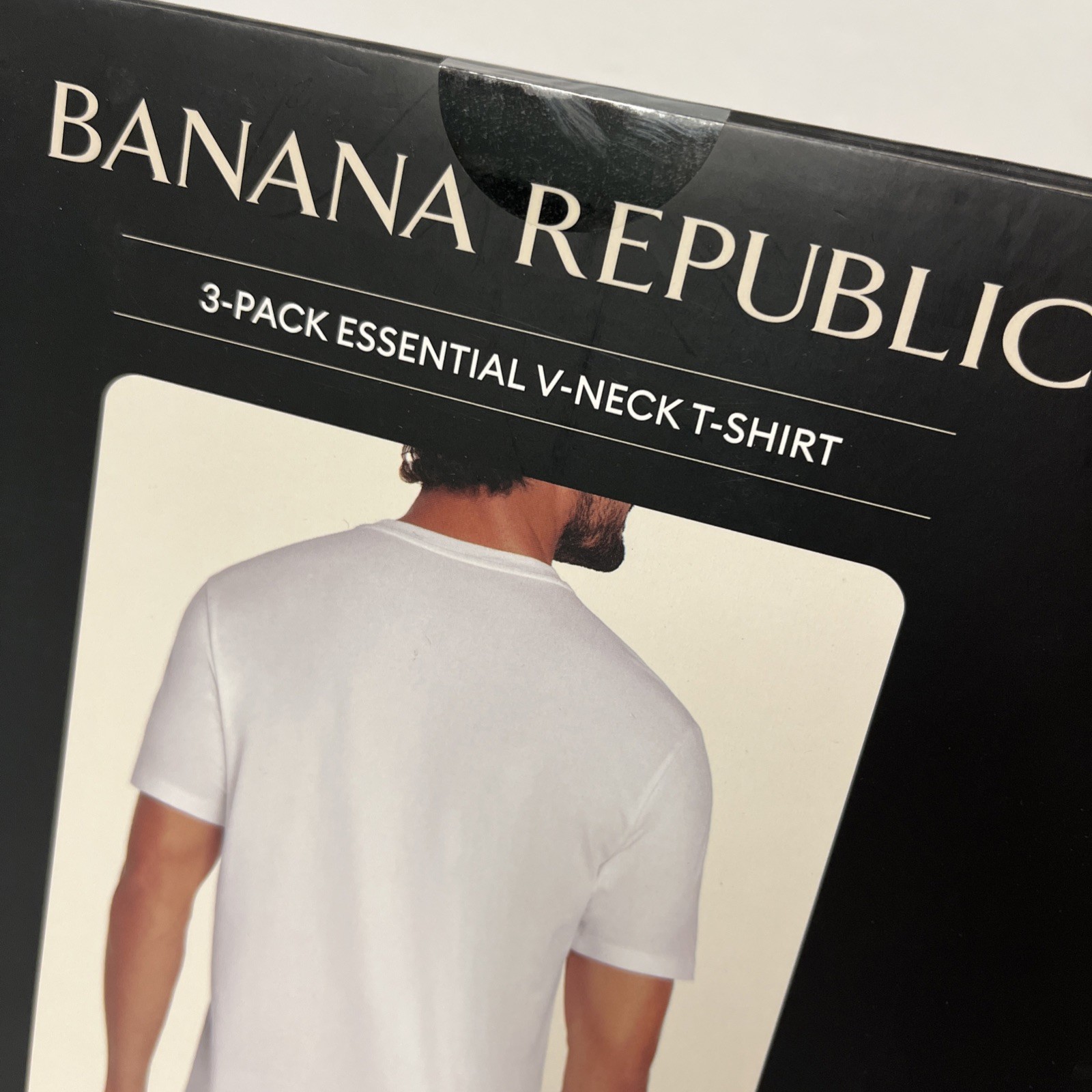 Banana Republic Men's 3-Pack Essential V-Neck T-Shirts Tees WHITE MEDIUM Stretch gallery