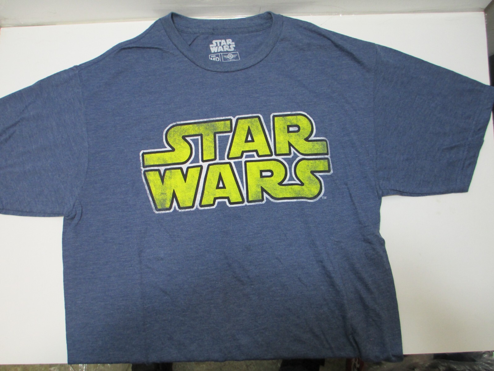 Star Wars T-Shirt Classic Logo Size Medium Lightweigh Blend Material Blue NEW gallery