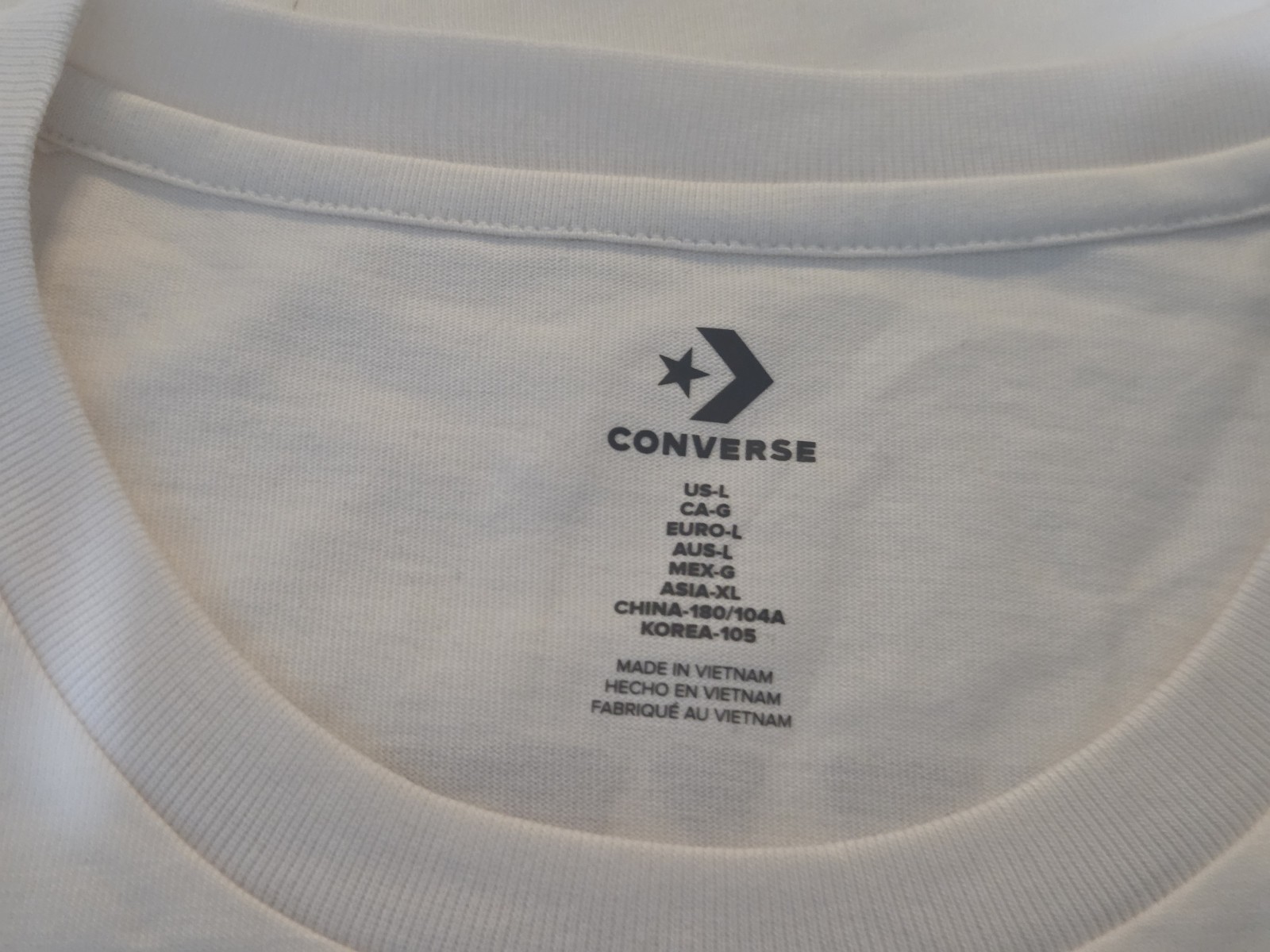 NWT Converse Men's Beige Graphic Print Shortsleeve T-Shirt gallery