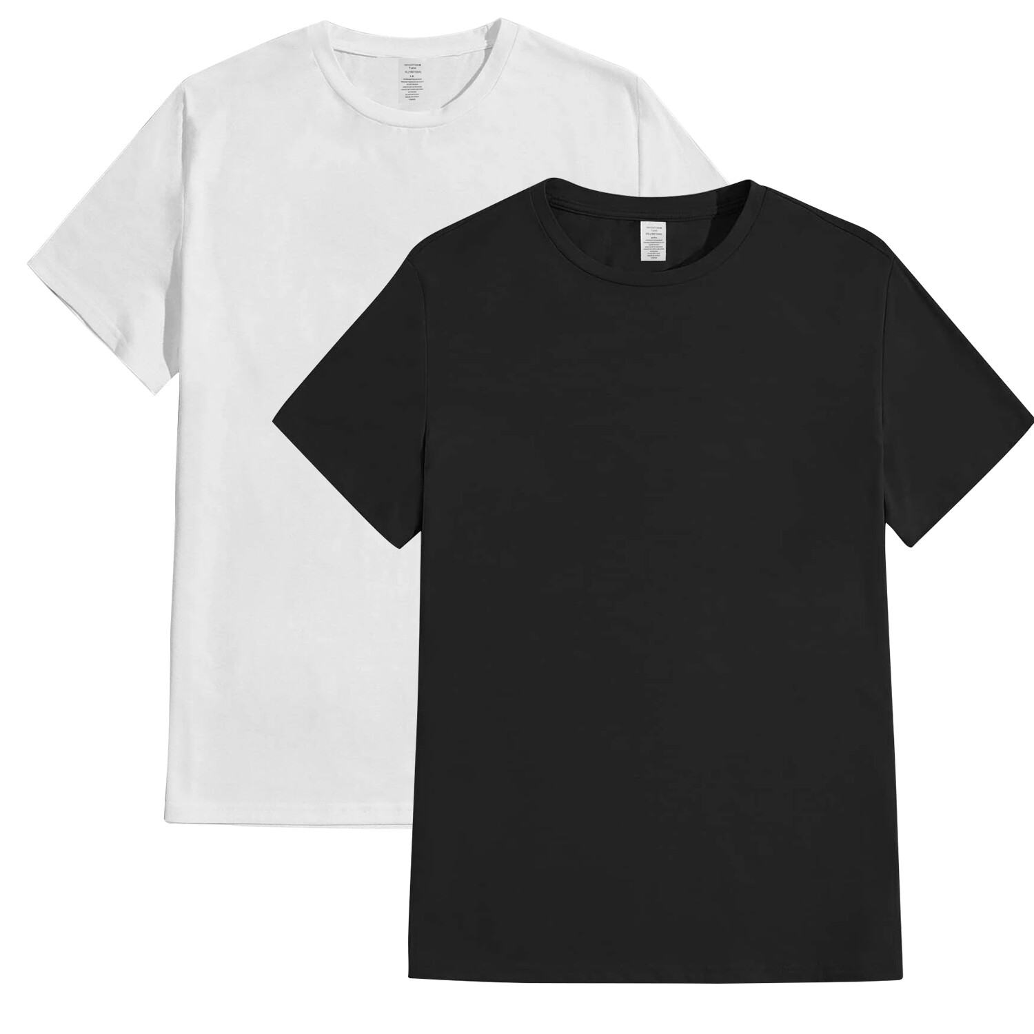 New Men's Heavyweight Cotton Double Yarn Drop Shoulder Round Neck T-shirt Casual gallery