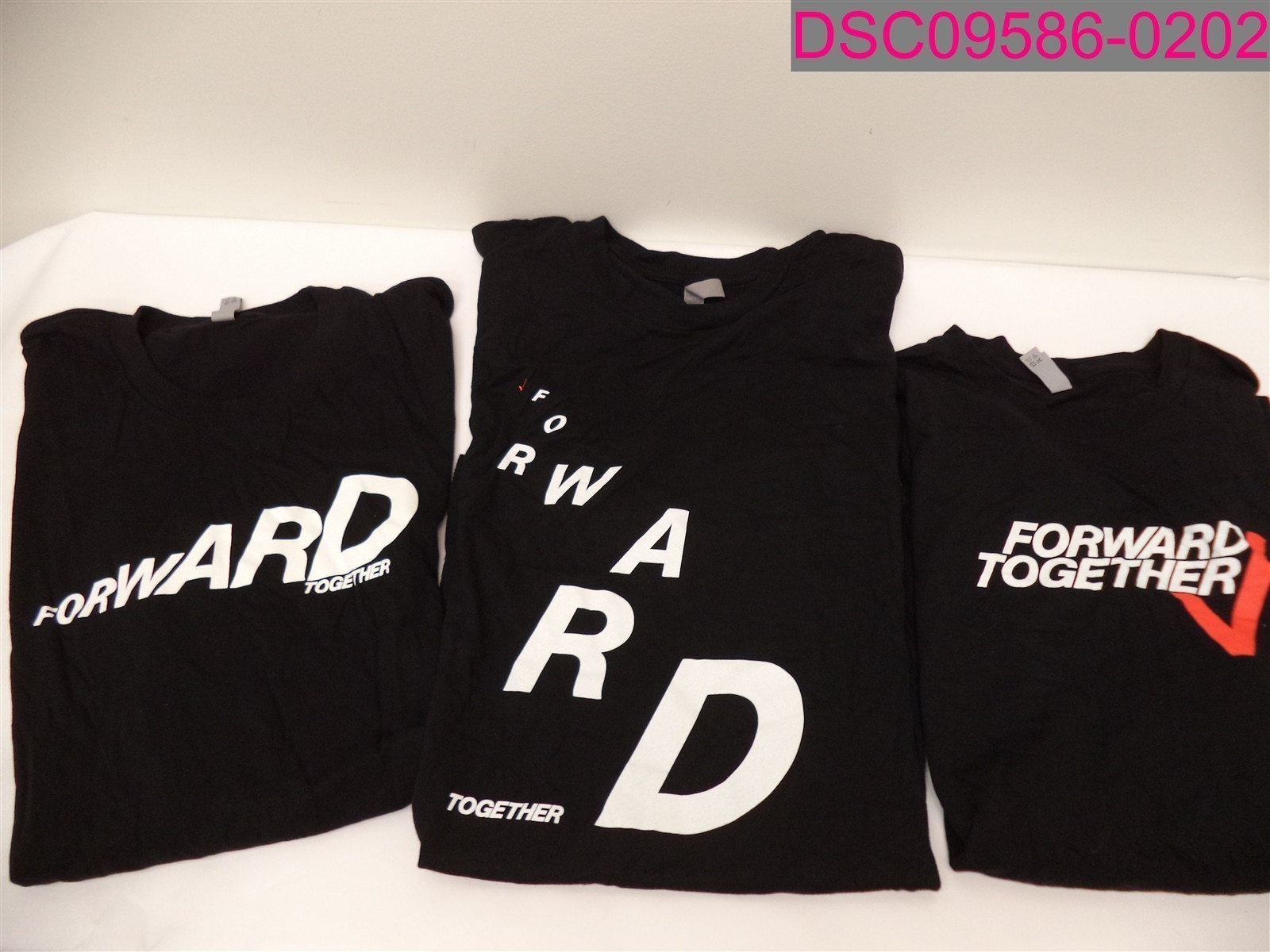 3 Pack “FORWARD TOGETHER” Short sleeve Black T-Shirts Large-Next Level Apparel
