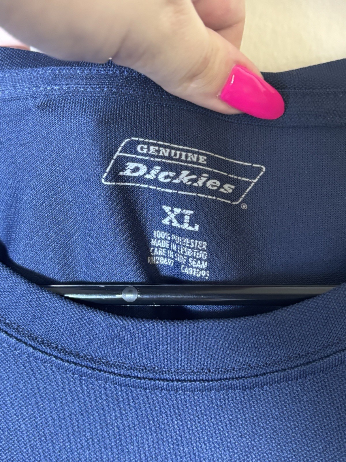 Genuine Dickies Men's XL Navy Blue Short-Sleeve T-Shirt W/Pocket gallery