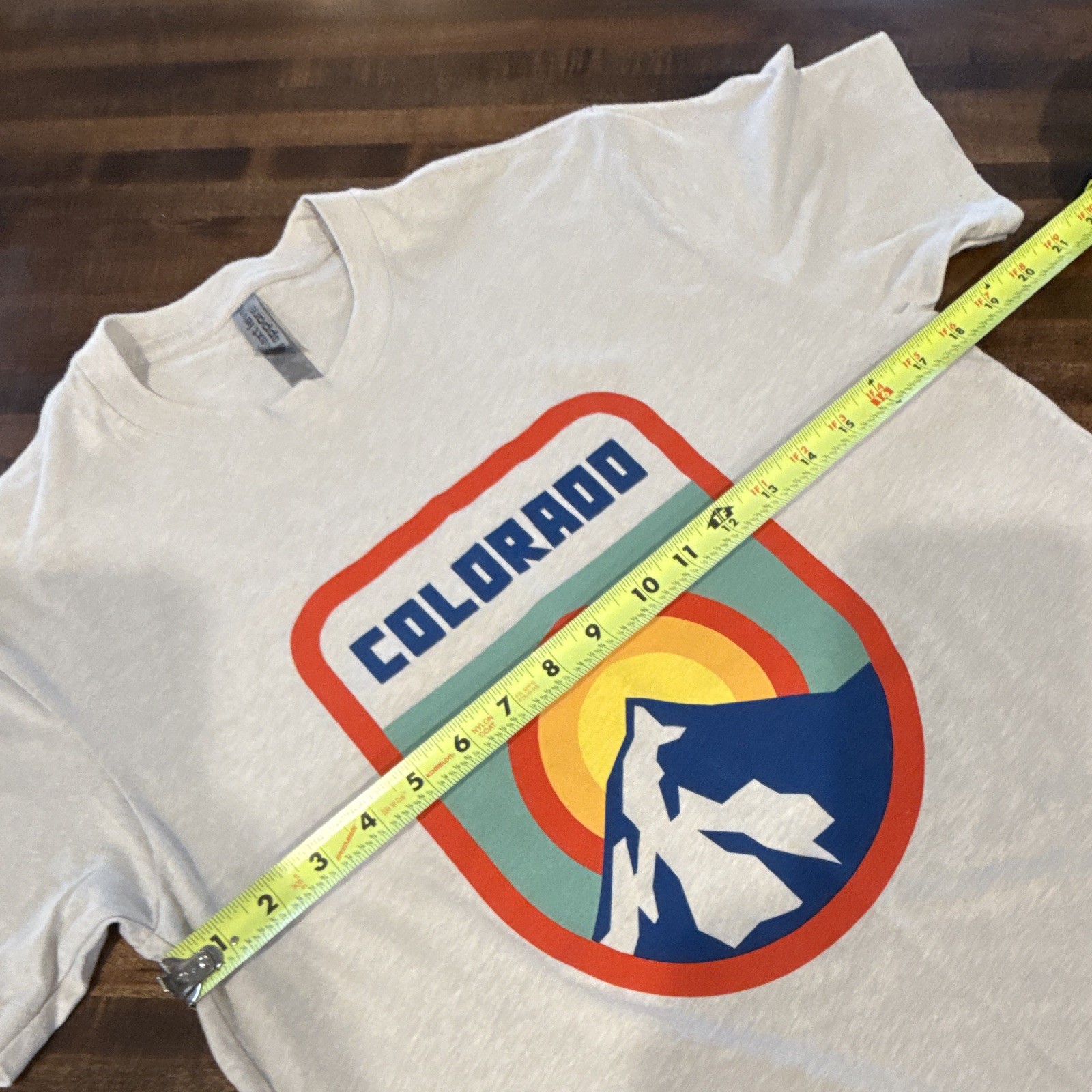 Next Level Apparel Men's White Colorado Graphic Logo Knit Crew Neck T-Shirt S gallery