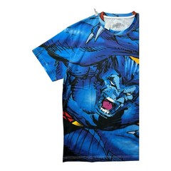 Bait x Marvel Comics Jim Lee X-Men Beast All Over Print T Shirt Men’s M New