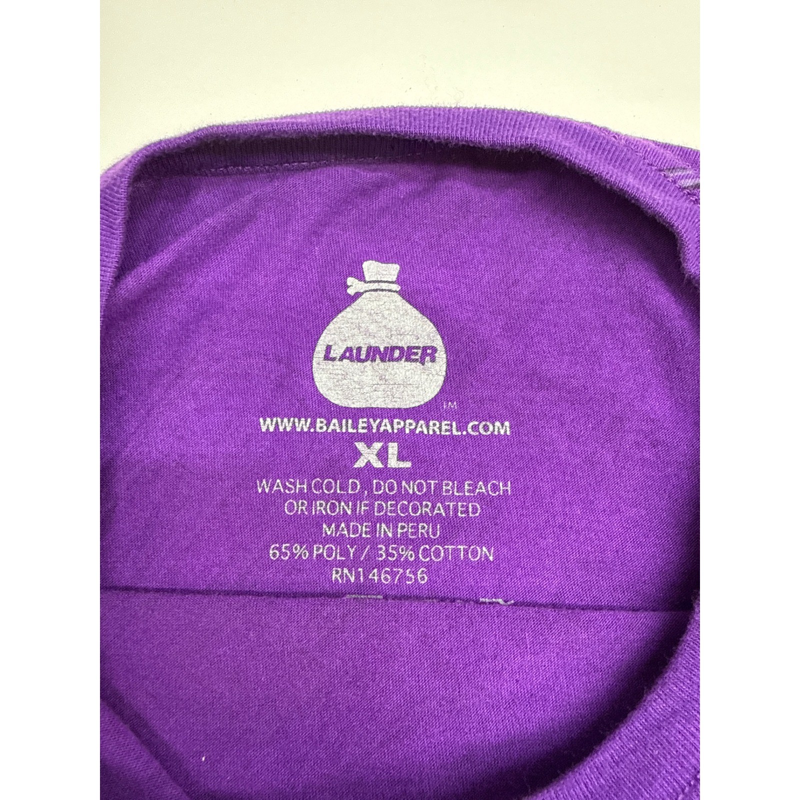 BaileyApparel Mens XL Legend 24 Basketball KobyTeddy Bear Graphic T-Shirt Purple gallery