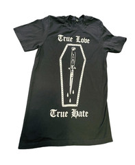 EI-LO True Love True Hate Halloween T Shirt Funny Spooky Dead Skeleton Size Smal