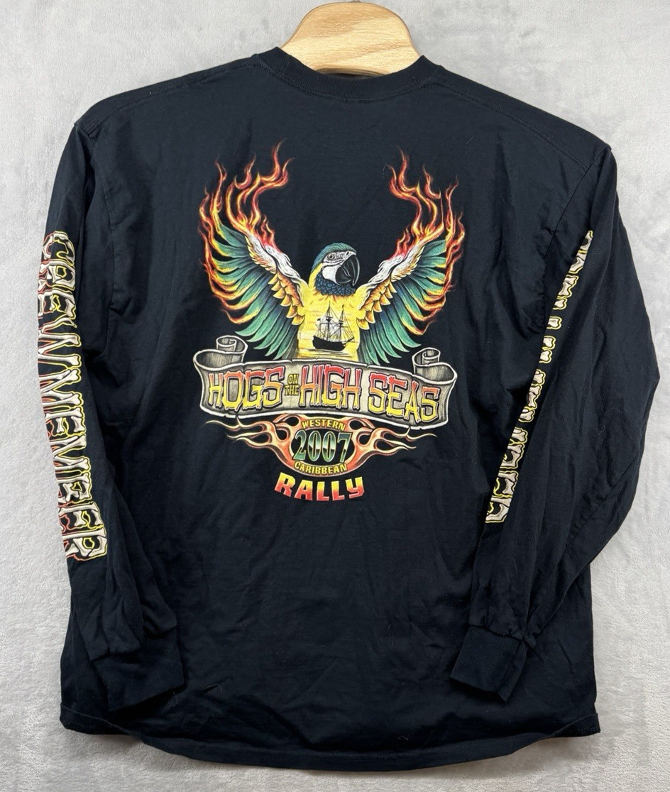 Hogs of the High Seas Western Caribbean Rally 2007 Long Sleeve Shirt Men's 2XL gallery