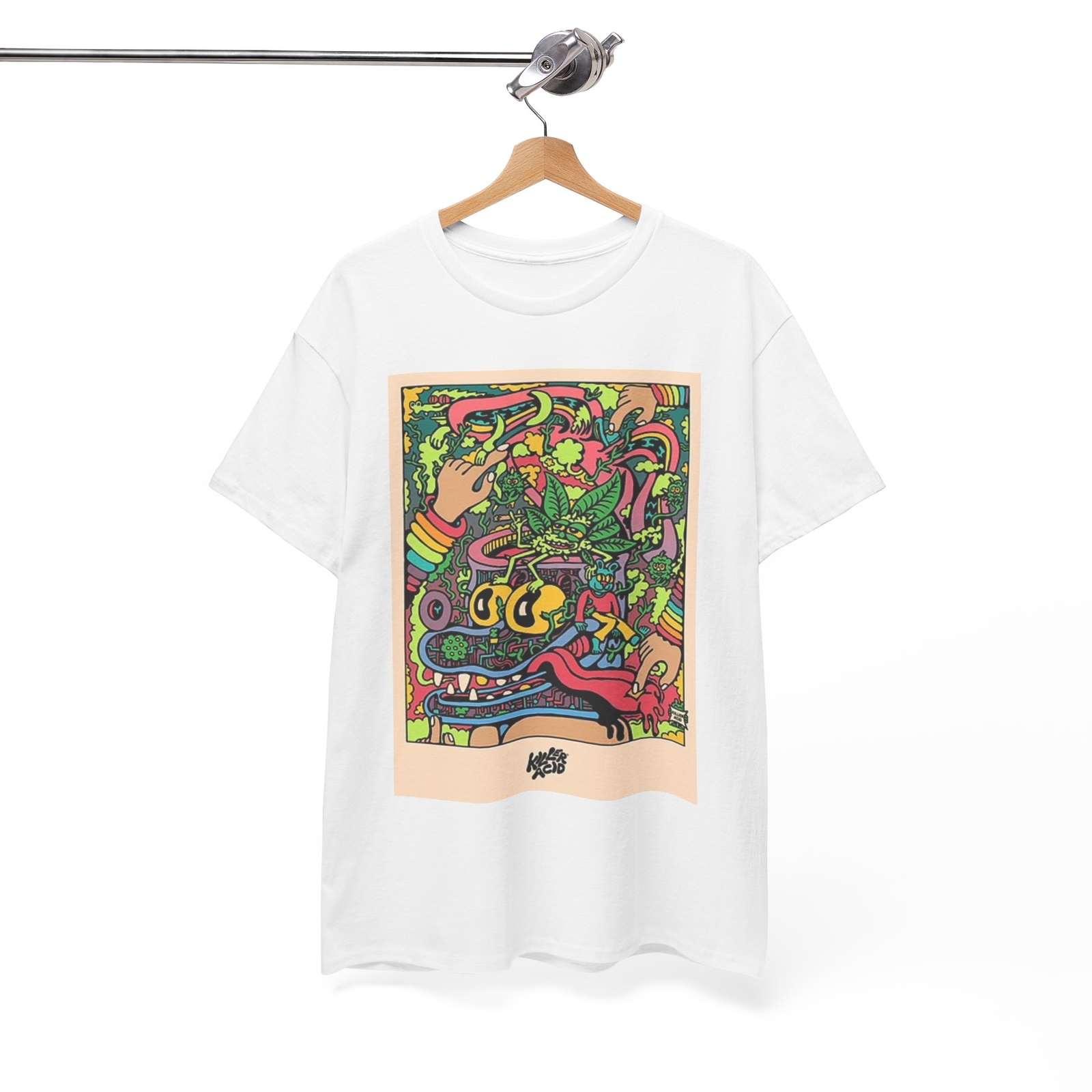 Killer Acid Graphic T Shirt Vintage Weed Poster Retro Unisex Heavy Cotton Tee gallery