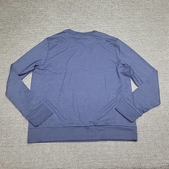Members Mark Mens Top Medium Size Blue Long Sleeves Soft Pullover w Zip Pocket