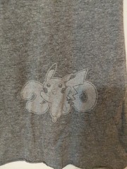 Pokemon Center 20th Anniversary V-neck Grey T-Shirt – Women’s M **description