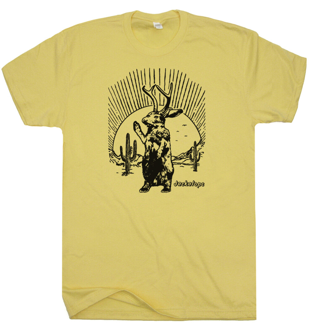 Jackalope T Shirt Cool Vintage Graphic Weird Jackrabbit Santa Fe Cactus Cryptid gallery