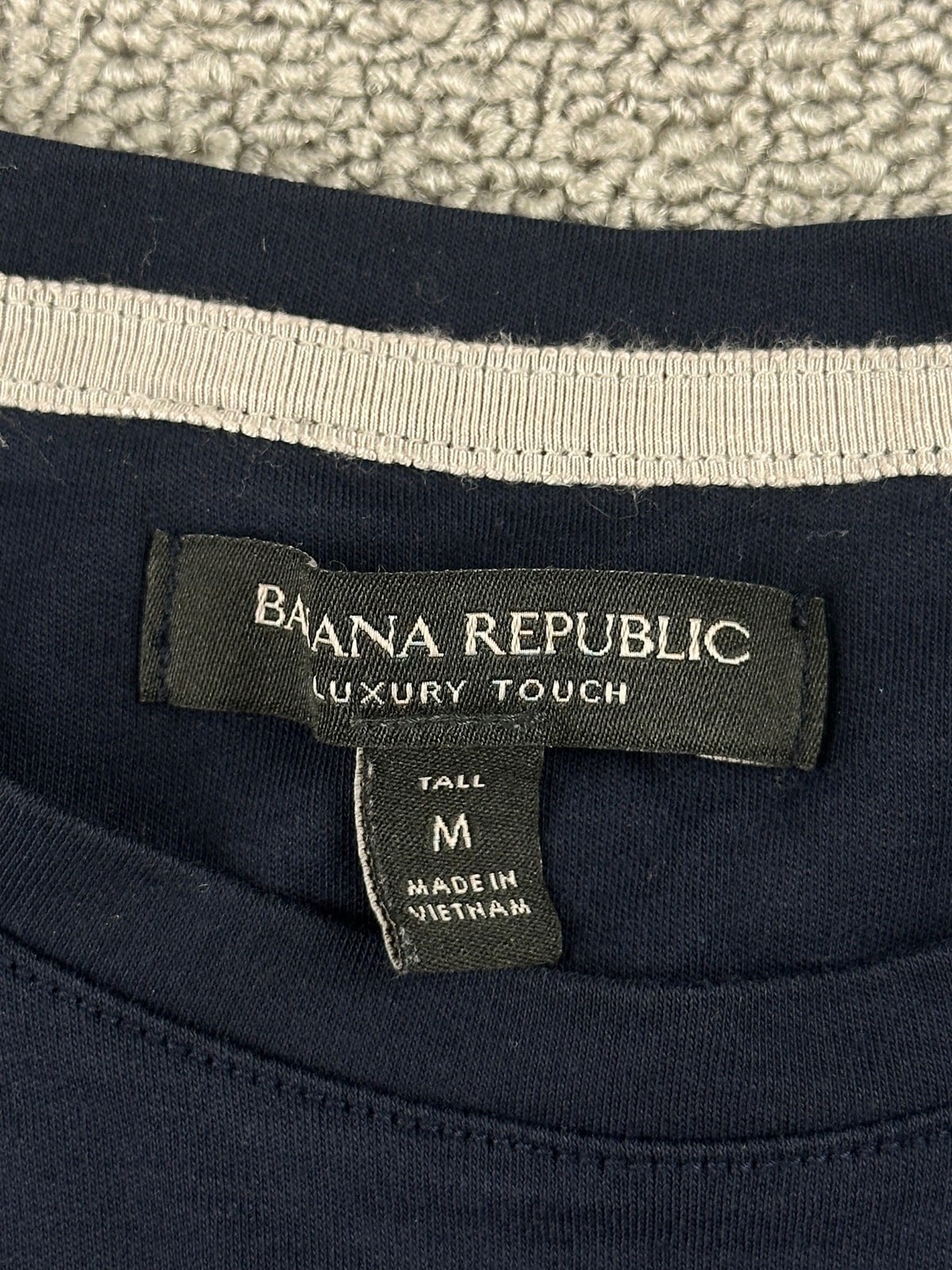 Banana Republic Long Sleeve T-Shirt Men M Tall Blue Luxury Touch Cotton Preppy gallery