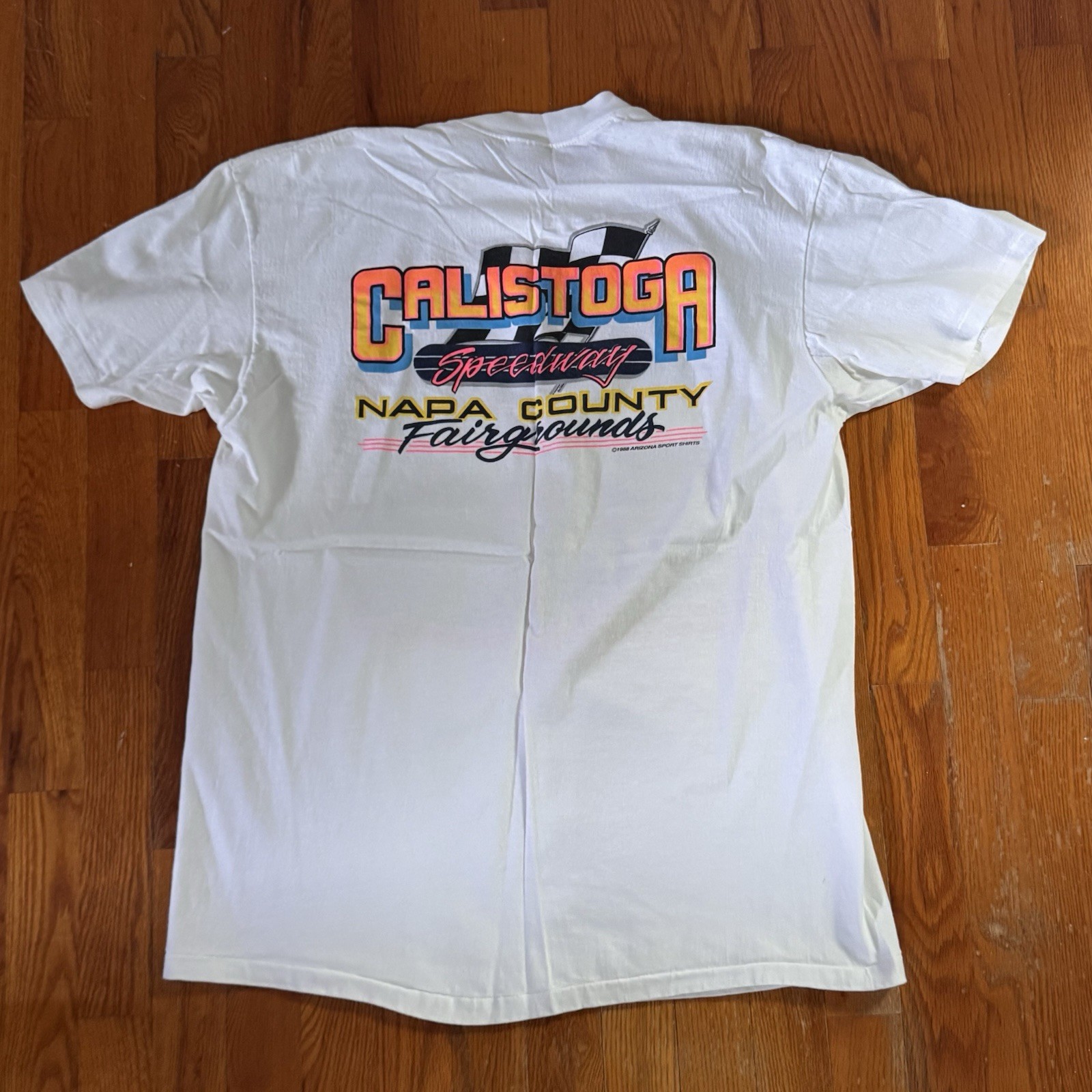 Vintage 1990s Calistoga Speedway Napa County Sprint Car T Shirt Fits Sz Large gallery