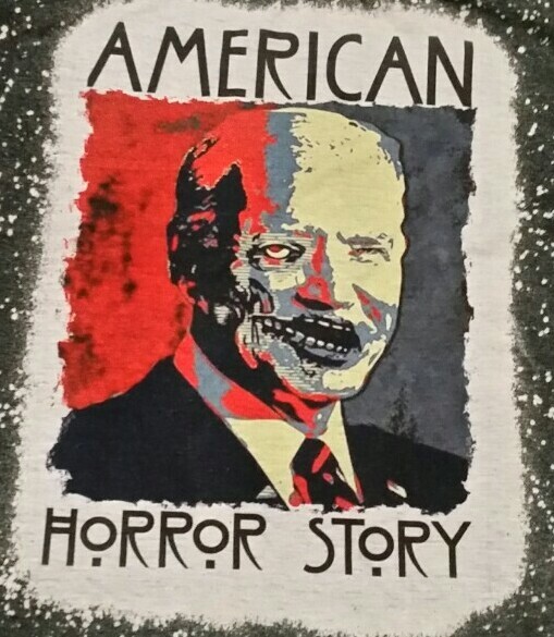 American Horror StoryShirt Adult M BlackSpatter Biden CrewPullover Short Sl gallery
