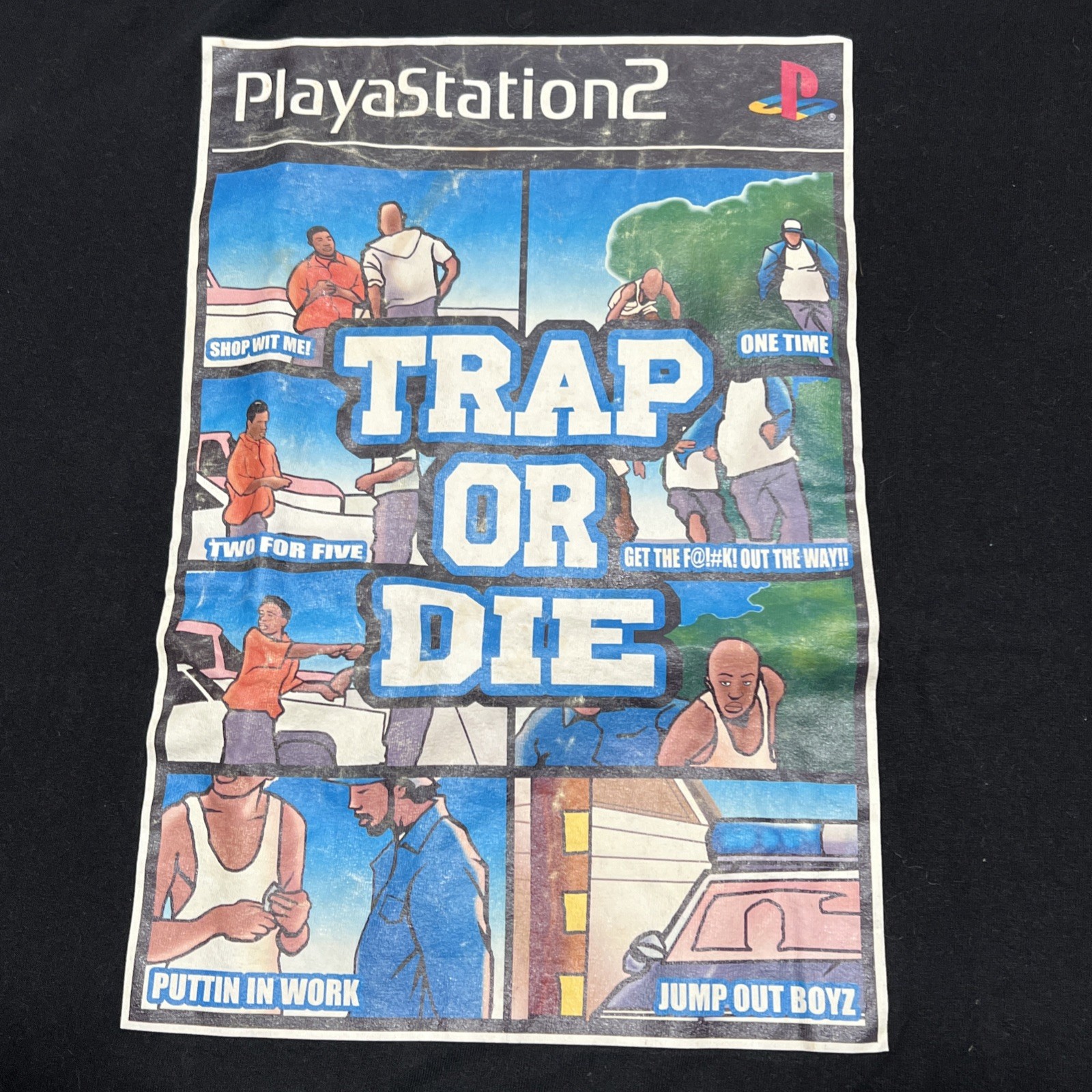 Russo Wear Jeezy Trap Or Die Shirt Men’s 2XL Black PlayaStation -5180 gallery