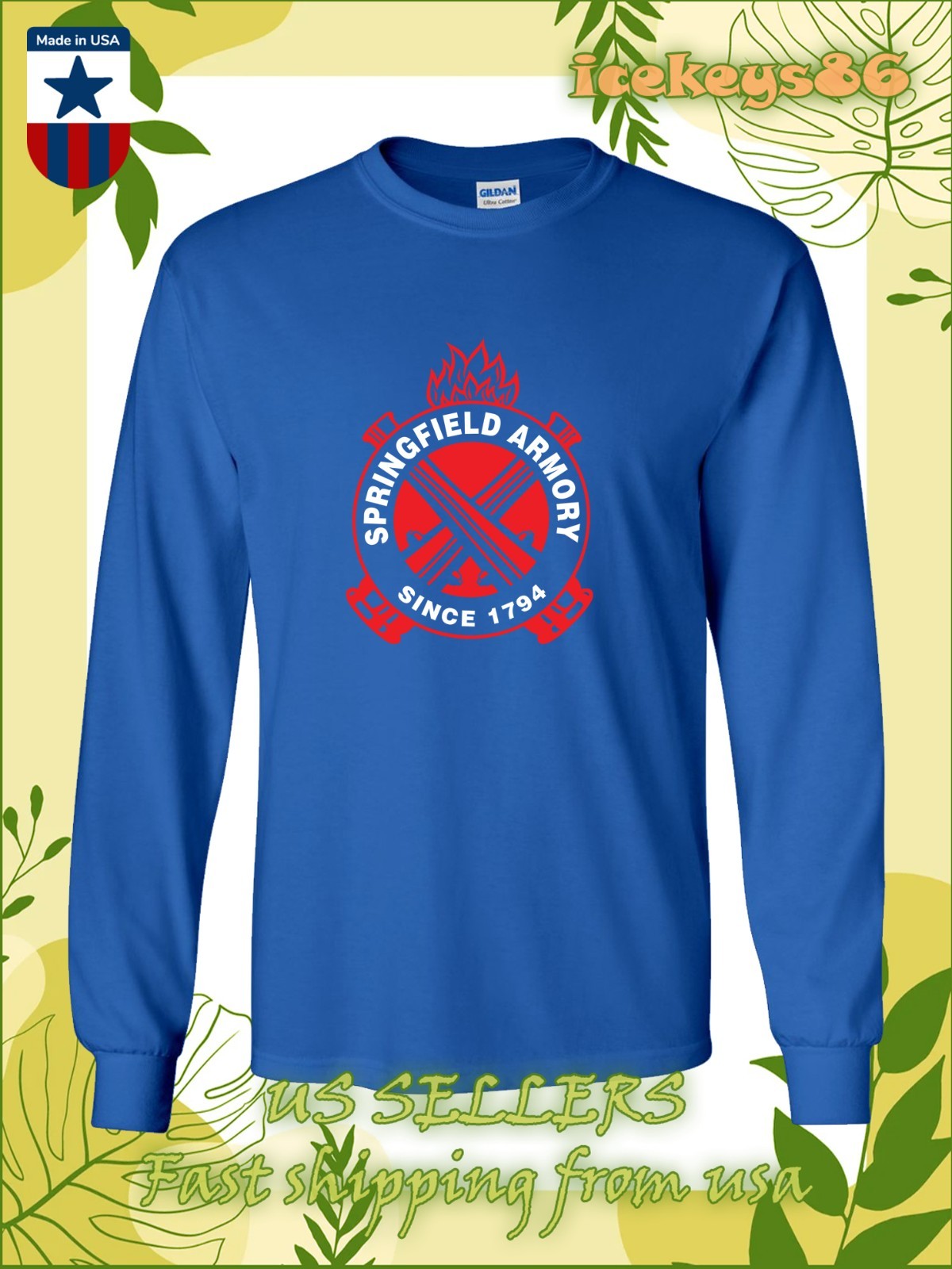 Springfield Armory Since 1794 Men's Long Sleeve T-Shirt American Size T-Shirt gallery