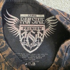 Raw State Premium Redemption Shirt Mens Large Y2K Grunge Textured