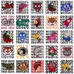 Custom Preppy Mascot Tee, College Mascot Game Day, School Spirit Mascot T-Shirt