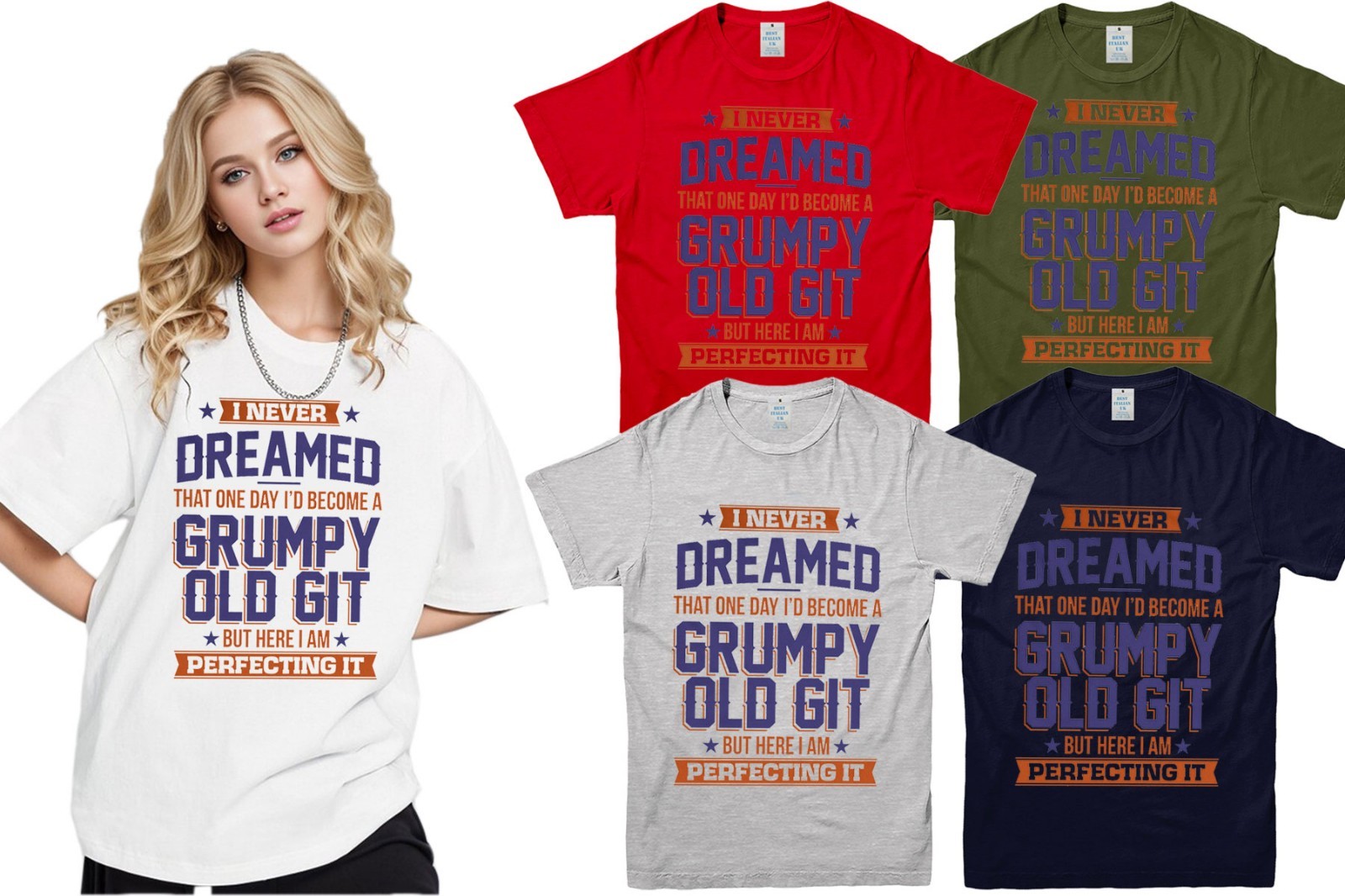 Grumpy Old Man T Shirt Killing It Funny T-Shirt Mens Ladies Womens Unisex Tee gallery