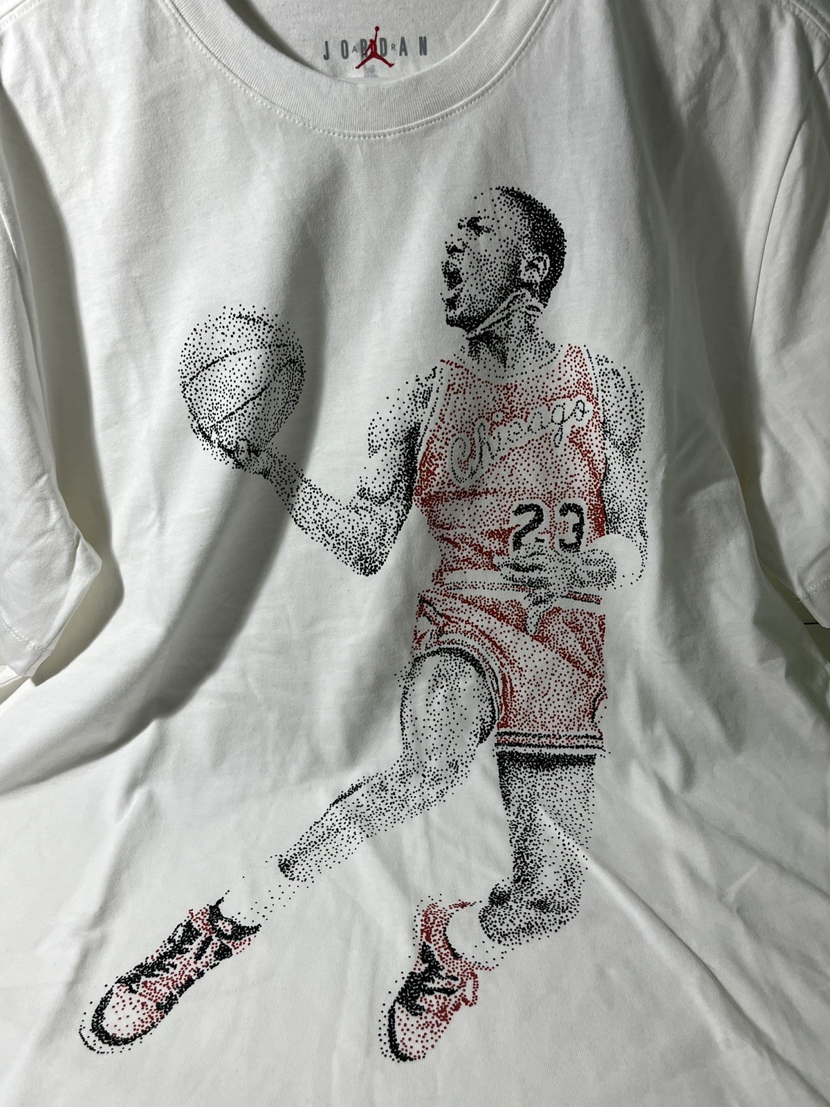 Jordan T Shirt Size Large Mens White MJ Dot Graphic $48 gallery