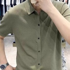 High-end Goods Summer New Men’s Light Luxury Fashionable Lapel Solid Color Short