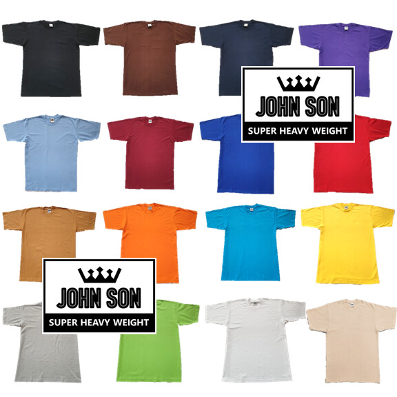 Plain T-shirts Round Neck [JOHN SON] Super Heavy Weight[S~7XL] Big Size [Single] gallery
