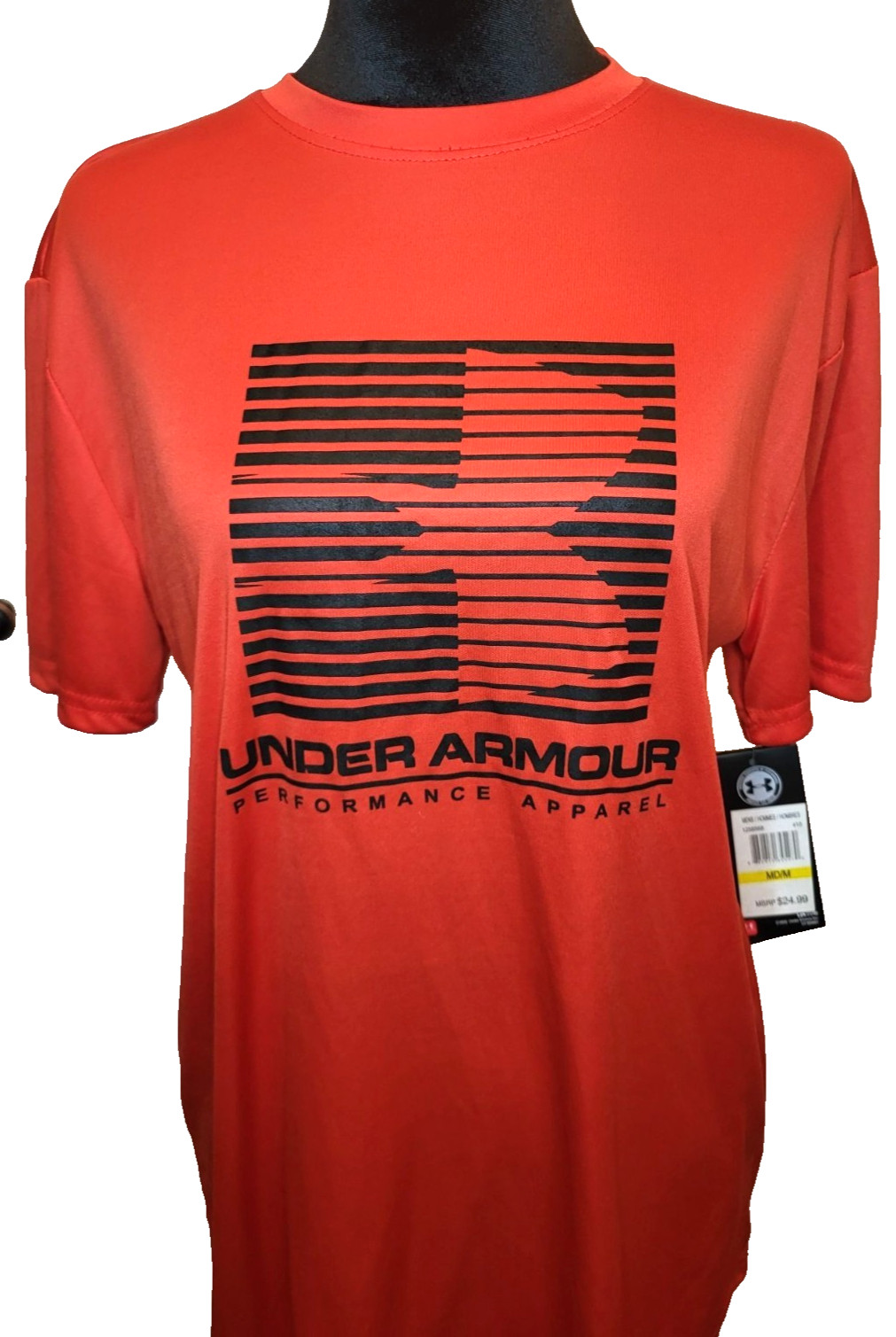 NWT Red/black Under Armour Heat Gear Loose Fit Tee M Performance Work Out Gym