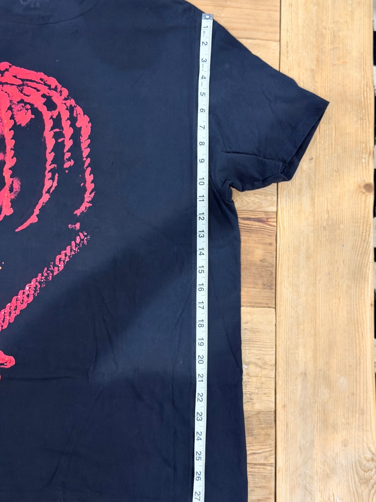 Men's Lil Durk OTF Chain Hip Hop Short Sleeve Tee-Black/Red Print- Size X Large gallery