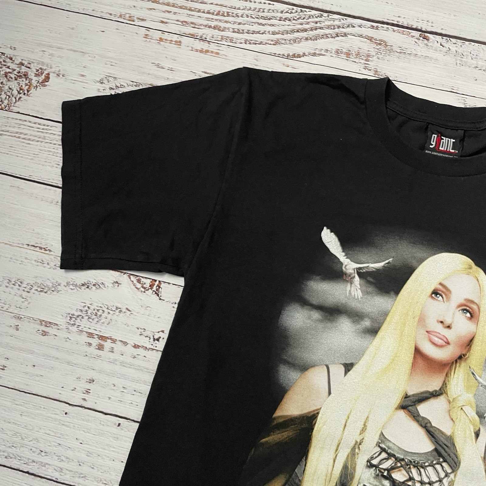 Vintage Cher “Living Proof” Farewell Tour 2002 Black Tee Adult Size Large Shirt gallery