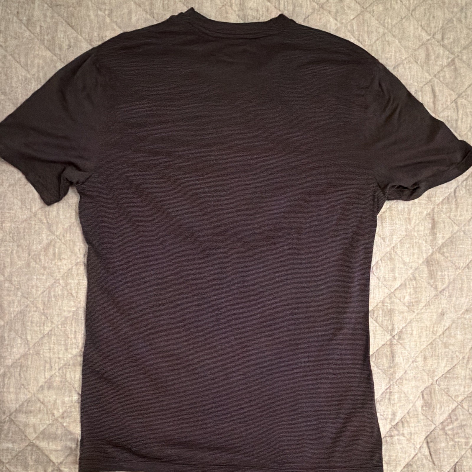 Zella Men’s S Black Cotton Crew Neck Short Sleeve Solid Basic T-Shirt gallery